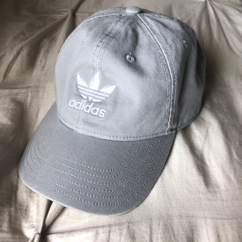 Adidas Grey Trefoil Dad Hat